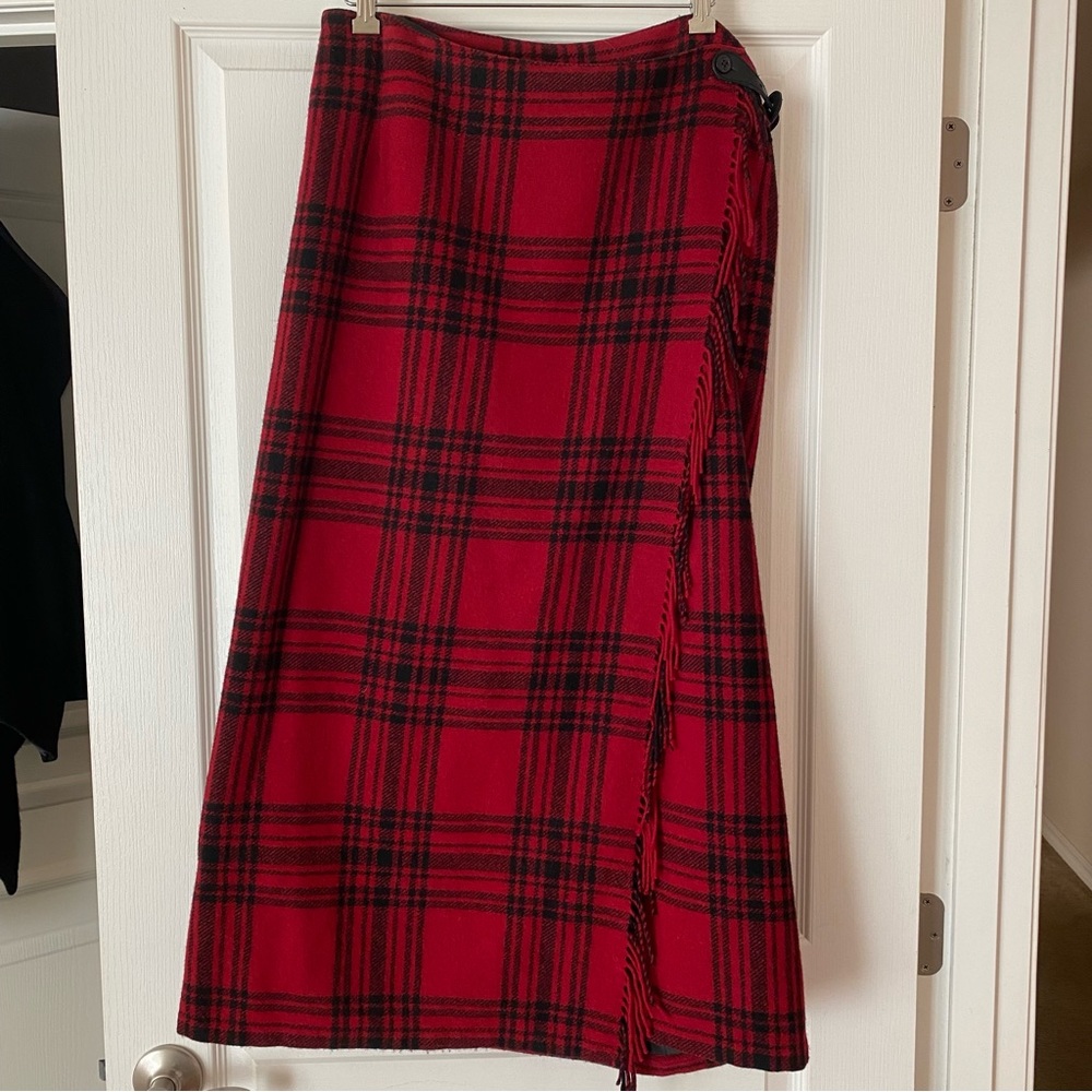 Eddie Bauer 16 Wool Blanket Skirt